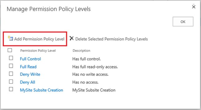 add permission policy